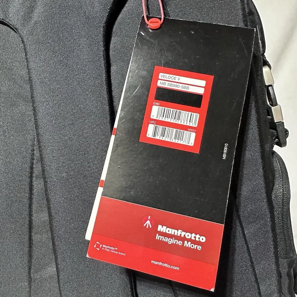 Manfrotto MB Veloce V Luxury Camera Backpack Black New With Tags